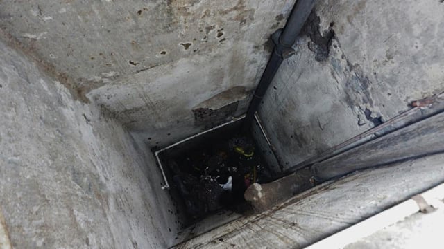 The girl’s body was found in the building’s duct. (Praful Gangurde /HT Photo)