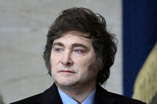 Argentina's President Javier Milei attends US President Donald Trump's inauguration in Washington, DC, in January.