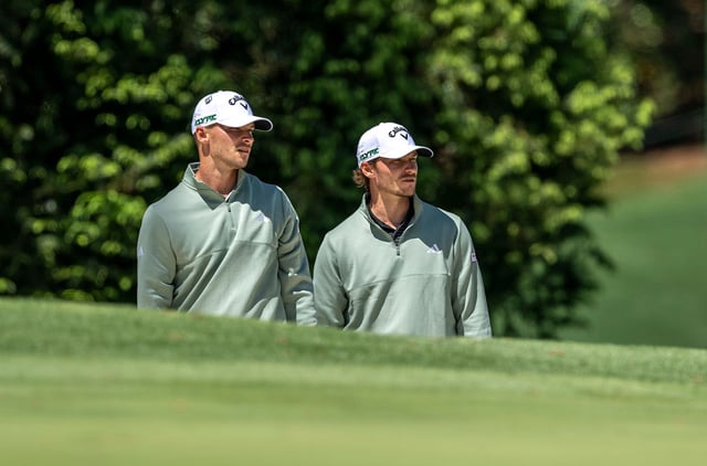 Nicolai (left) and Rasmus Højgaard (right) will make history at this year's Masters.
