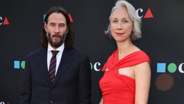Keanu Reeves and Alexandra Grant attend MOCA Gala 2022 in Los Angeles. (AFP)