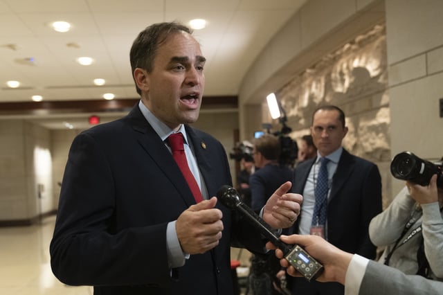 FILE - Rep. Wiley Nickel, D-N.C., speaks to reporters on Capitol Hill in Washington, Monday, Nov. 14, 2022, in Washington. (AP Photo/Manuel Balce Ceneta, File)