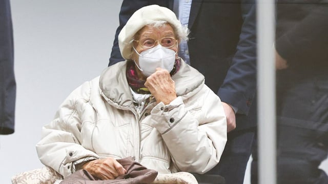 Furchner at her trial in Itzehoe, Germany in 2022