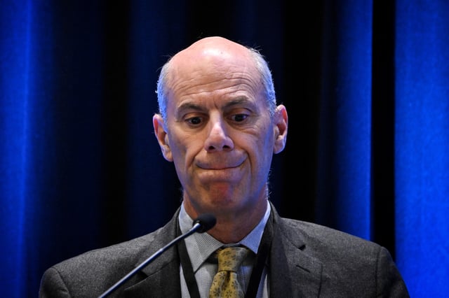 James Boasberg, chief judge of the US District Court for the District of Columbia, attends a panel discussion at the annual American Board Association (ABA) Spring Antitrust Meeting at the Marriott Marquis in Washington, DC, on April 2, 2025.