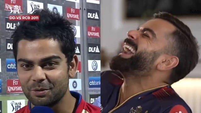 Virat Kohli mocked himself watching his old IPL clip