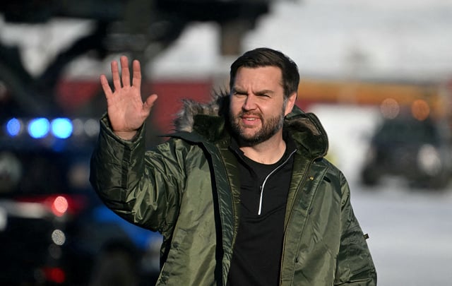 U.S. Vice President JD Vance arrives to board Air Force Two after touring the U.S. military's Pituffik Space Base in Greenland on March 28, 2025. Jim Watson/Pool via REUTERS/File Photo