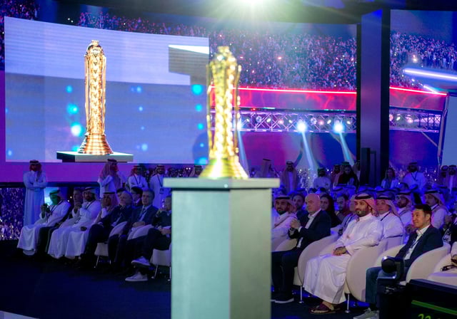 Esports - Esports World Cup Announcement - Riyadh, Saudi Arabia - October 23, 2023 Saudi Crown Prince Mohammed bin Salman with FIFA president Gianni Infantino during the announcement Saudi Press Agency/Handout via REUTERS/File Photo