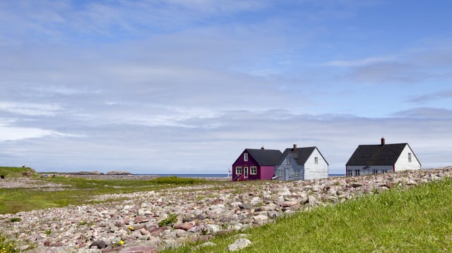 Vue de l’Île-aux-Marins, à Saint-Pierre-et-Miquelon.
