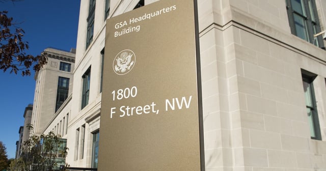 The General Services Administration (GSA) Headquarters building. (SAUL LOEB/AFP via Getty Images)