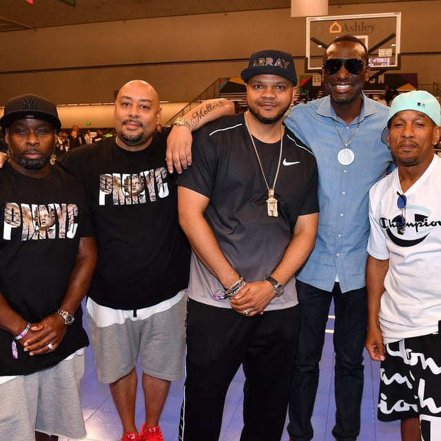 LOS ANGELES, CALIFORNIA - JUNE 22: (L-R)  Antron Mccray,  Raymond Santana, Kevin Richardson, Yusef Salaam, and Korey Wise, collectively known as the "Central Park Five", attend the BETX Celebrity Basketball Game Sponsored By Sprite during the BET Experience at Los Angeles Convention Center on June 22, 2019 in Los Angeles, California. (Photo by Paras Griffin/Getty Images for BET)