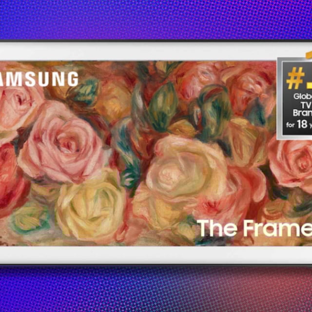 This TV doubles as a large space to display your favorite artwork. 