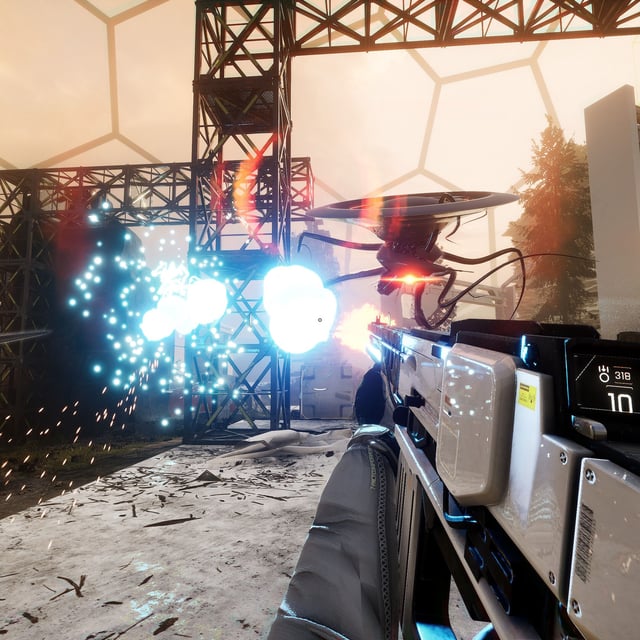 A sci-fi battle with robots