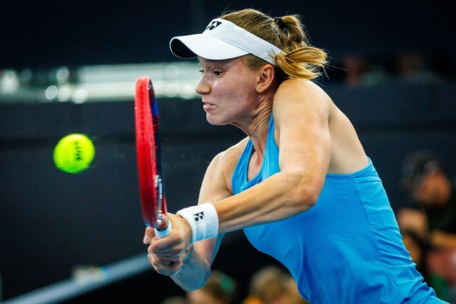 Elena Rybakina beat  Kimberly Birrell to help Kazakhstan to a 2-1 victory over Australia in the Billie Jean King Cup qualifiers in Brisbane