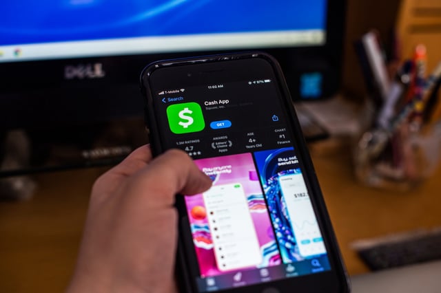Cash App on a mobile phone.