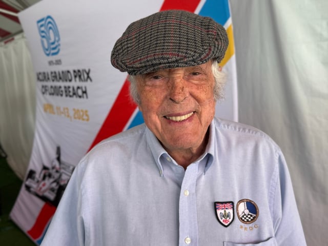 Race car driver Brian Redman in Long Beach, CA, on Thursday, April 10, 2025. Englishman Brian Redman won the inaugural running of the Grand Prix of Long Beach. The race was held Sept. 28, 1975, on a 2.02-mile temporary street circuit…(Photo by Jeff Gritchen, Orange County Register/SCNG)