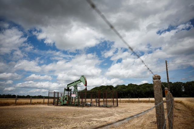 A pumpjack operates at the Vermilion Energy site in Trigueres, France, June 14, 2024. REUTERS/Benoit Tessier/File photo