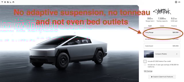 Tesla Cybertruck long range hero