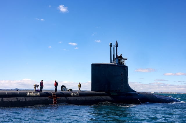Virginia-class fast attack submarine USS Minnesota (SSN-783) is seen off the coast of Western Australia, Australia March 16, 2025./File Photo