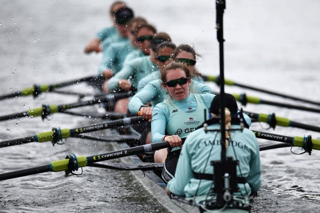 Cambridge rowers at 2024 Boat Race (Photo: Henry Nicholls/AFP/Getty Images)