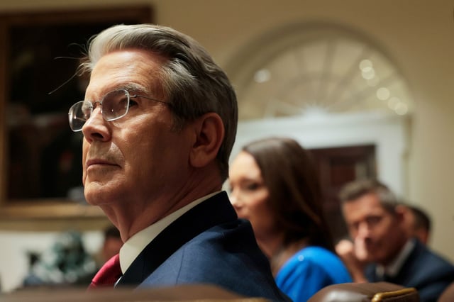 Treasury Secretary Scott Bessent attends a Cabinet meeting at the White House on April 10, 2025.