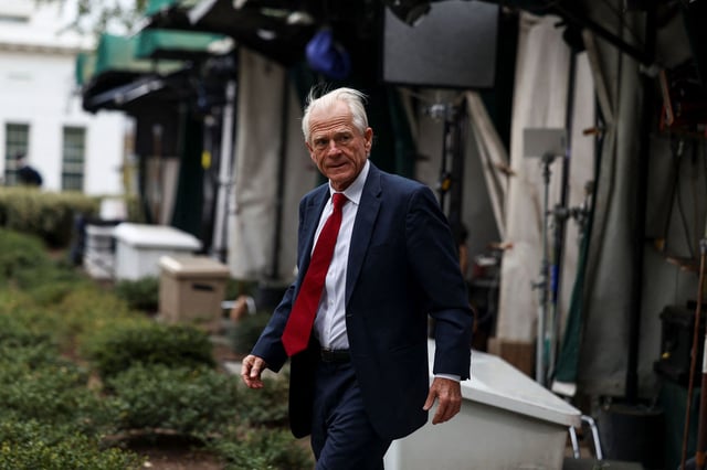Senior trade adviser Peter Navarro at the White House, on April 10, 2025.