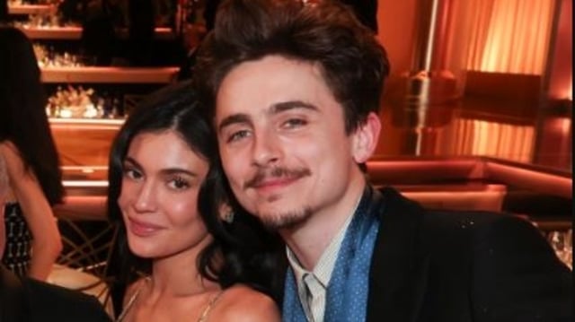 Kylie Jenner and Timothee Chalamet at 2025 Golden Globes 