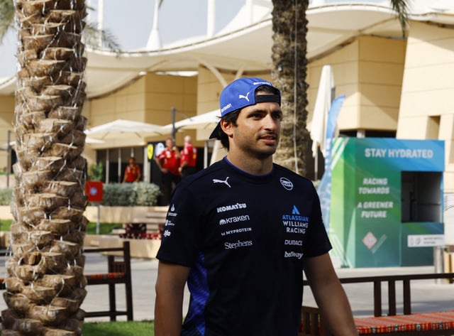 Formula One F1 - Bahrain Grand Prix - Bahrain International Circuit, Sakhir, Bahrain - April 10, 2025 Williams' Carlos Sainz Jr. is seen ahead of the race REUTERS/Rula Rouhana