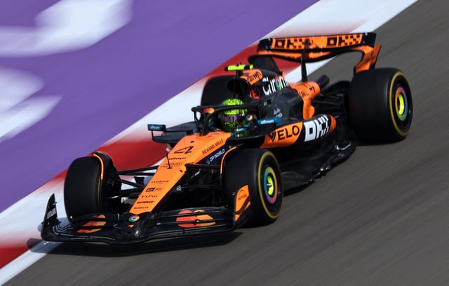Formula One F1 - Bahrain Grand Prix - Bahrain International Circuit, Sakhir, Bahrain - April 11, 2025 McLaren's Lando Norris during practice REUTERS/Hamad I Mohammed