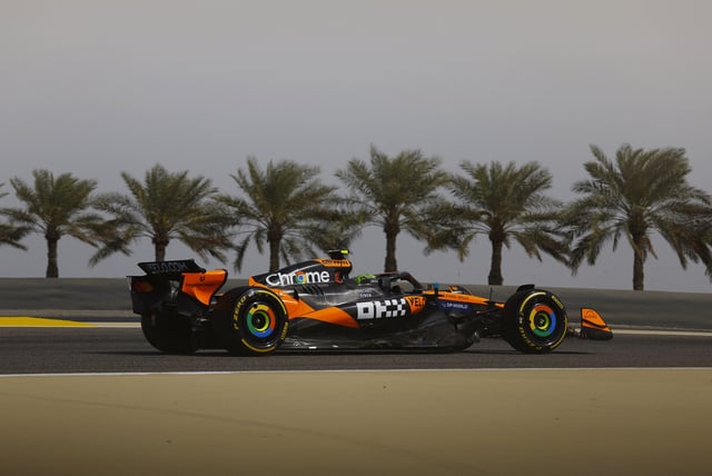 Formula One F1 - Bahrain Grand Prix - Bahrain International Circuit, Sakhir, Bahrain - April 11, 2025 McLaren's Lando Norris during practice REUTERS/Rula Rouhana