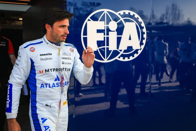 Carlos Sainz of Spain and Williams walks in Parc ferme during practice/Sprint qualifying ahead of the F1 Grand Prix of China at Shanghai International Circuit on March 21, 2025 in Shanghai, China.