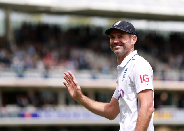 Cricket - First Test - England v West Indies - Lord's Cricket Ground, London, Britain - July 12, 2024 England's James Anderson reacts after his final test match Action Images via Reuters/Peter Cziborra