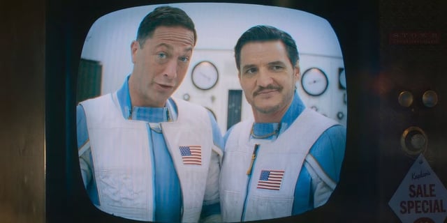 Ebon Moss-Bachrach and Pedro Pascal in 'Fantastic Four: First Steps'