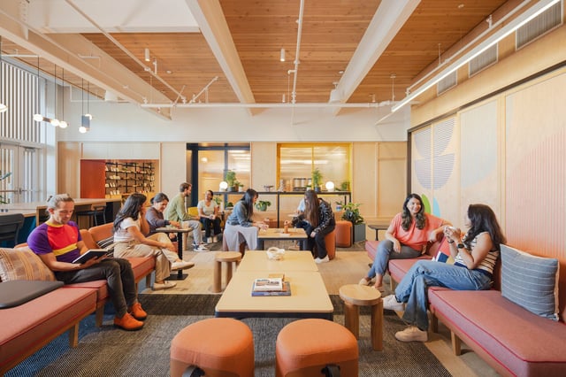 Google employees at the tech giant’s headquarters in Mountain View. Google laid off hundreds of employees from its platforms and devices unit, the team responsible for the Android operating system, Pixel phones and Chrome browser. 