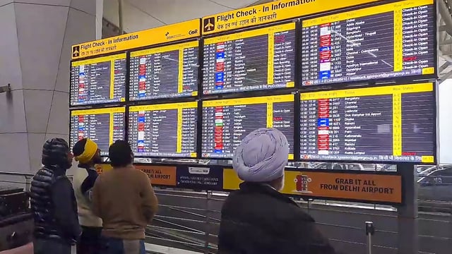 Airlines said that the flights were delayed due to the air traffic control congestion at Delhi Airport.