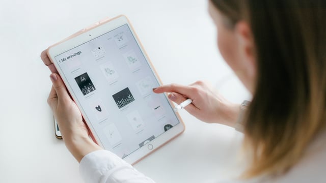 The woman was arrested on suspicion of theft after taking her daughters' iPads