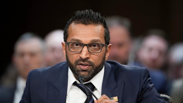 FBI Director Kash Patel appears during a Senate Committee on Intelligence Hearing on March 25, 2025 in Washington, D.C.