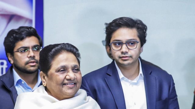 BSP chief Mayawati welcomed her former heir, nephew Akash Anand, back into the party fold