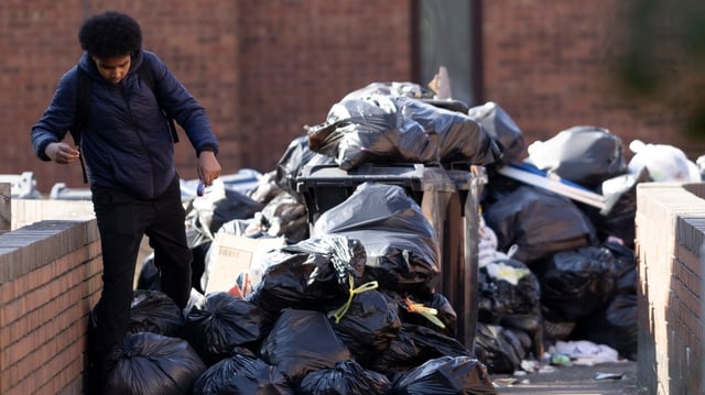 Rubbish has been piling up on the streets of Birmingham for weeks