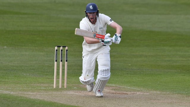 After his first-innings duck, Crawley opened Kent’s second innings and scored 58 off 66 balls