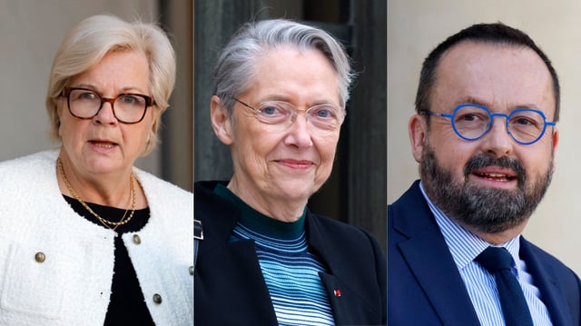 Catherine Vautrin, Élisabeth Borne et Yannick Neuder.