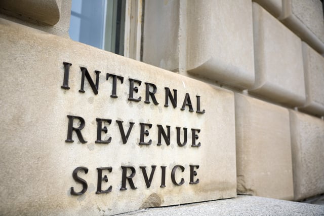 The Internal Revenue Service (IRS) Building is seen on February 20, 2025 in Washington, DC.
