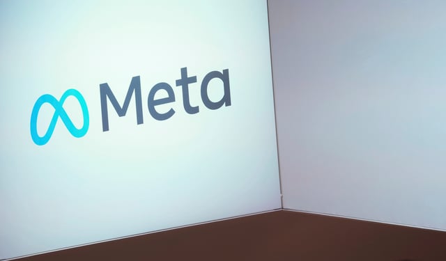 FILE - The Meta logo is seen at the Vivatech show in Paris, June 14, 2023. (AP Photo/Thibault Camus, File)