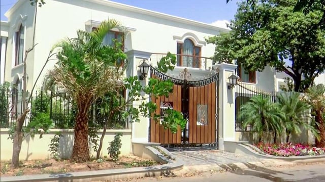 Punjab leader of opposition and Congress MLA Partap Singh Bajwa’s house in Chandigarh on Sunday. His counsel told the court on Monday that Bajwa was not home at the time of the delivery of notice and being out of station didn’t know the contents of the FIR. (ANI Photo)