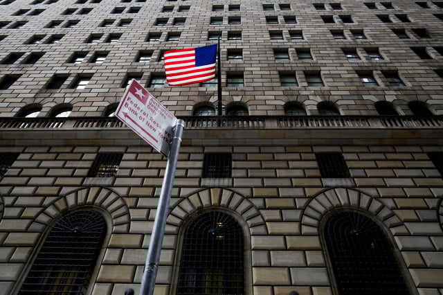 The Federal Reserve Bank of New York building is seen in the Manhattan borough of New York, U.S., December 16, 2017.  REUTERS/Eduardo Munoz/File Photo