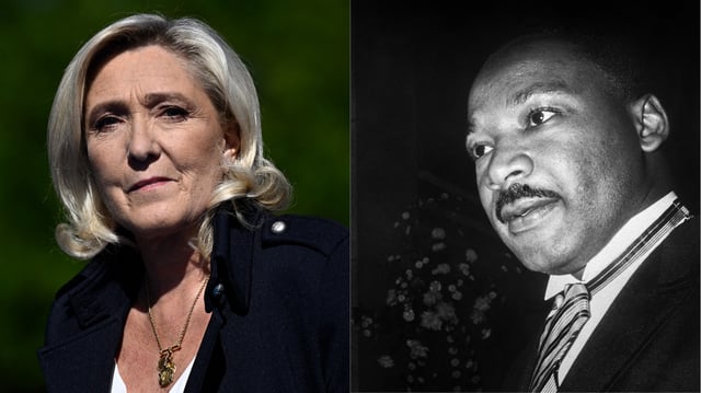 Marine Le Pen invoque le combat du leader des droits civiques Martin Luther King Jr