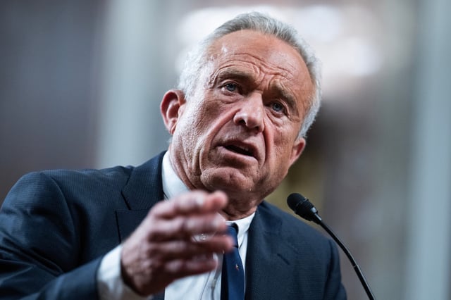 Robert F. Kennedy Jr., President Donald Trump's secretary of Health and Human Services, testifies during his Senate Finance Committee confirmation hearing in the Dirksen Senate Office Building on Jan. 29.