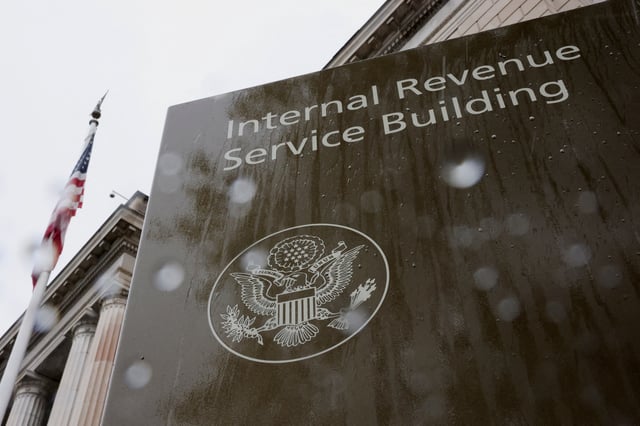 A view of the Internal Revenue Service (IRS) building in Washington, D.C., U.S., April 11, 2025. REUTERS/Jonathan Ernst/File Photo