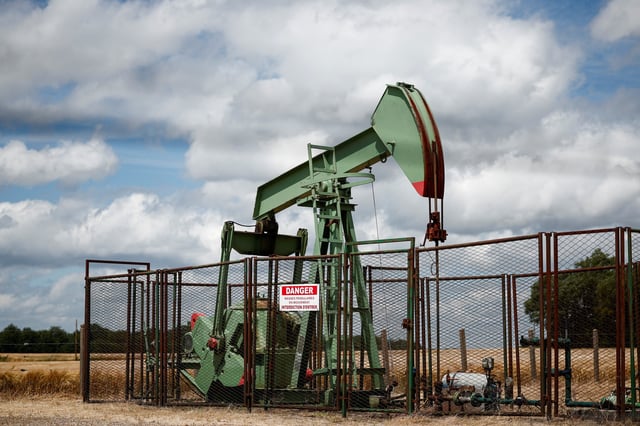 A pumpjack operates at the Vermilion Energy site in Trigueres, France, June 14, 2024. REUTERS/Benoit Tessier/File Photo