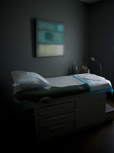 CASPER, WYOMING - MARCH 10: An examination room is empty at Wyoming's last abortion clinic, Wellspring Center March 10, 2025 in Casper, Wyoming. In late February Wyoming's conservative legislature passed a bill HB42, requiring abortion clinics performing in-clinic procedures to meet the regulatory requirements of ambulatory surgical centers, causing the clinic to pause all services. (Photo by Natalie Behring/Getty Images)