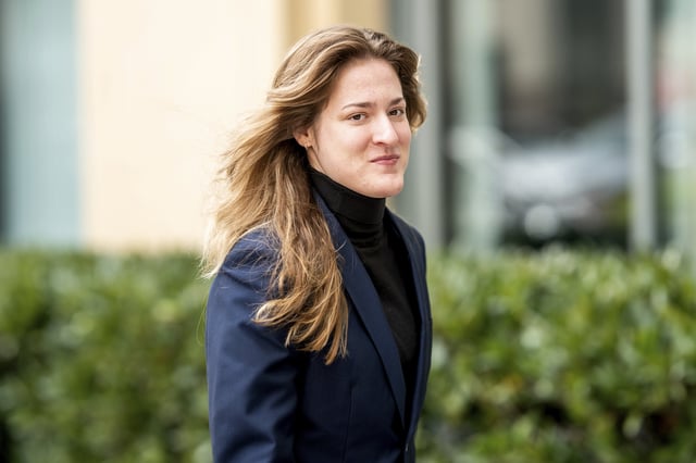 College basketball player Sedona Prince arrives at federal court for a hearing for a landmark $2.8 billion settlement impacting NCAA college athletics on Monday, April 7, 2025, in Oakland, Calif. (AP Photo/Noah Berger)