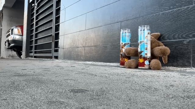 A small memorial is left outside a Van Nuys apartment where 7-year-old Rebecca Castellanos was killed allegedly by her mother on Friday, April 11, 2025.